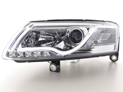 Scheinwerfer Set Daylight LED TFL-Optik Audi A6 4F Bj. 04-08 chrom
