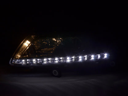 Scheinwerfer Set Daylight LED TFL-Optik Audi A6 Typ 4F Bj. 04-08 chrom für Rechtslenker