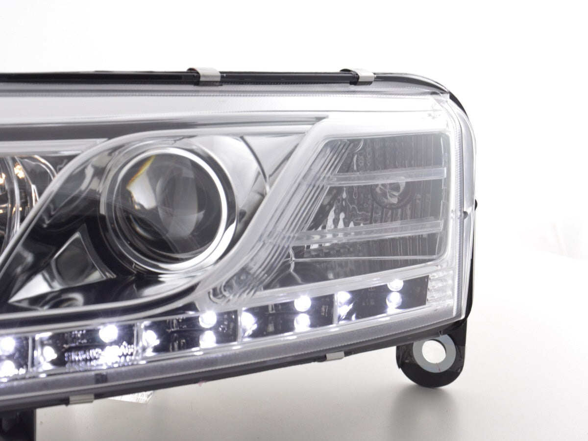 Scheinwerfer Set Daylight LED TFL-Optik Audi A6 Typ 4F Bj. 04-08 chrom für Rechtslenker