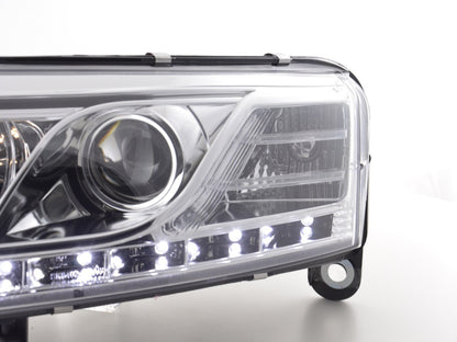 Scheinwerfer Set Daylight LED TFL-Optik Audi A6 Typ 4F Bj. 04-08 chrom für Rechtslenker