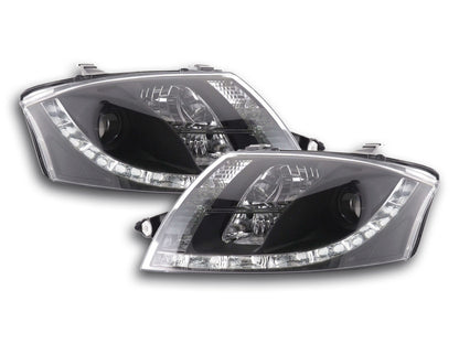 Scheinwerfer Set Daylight LED Tagfahrlicht Audi TT Typ 8N  98-06 schwarz
