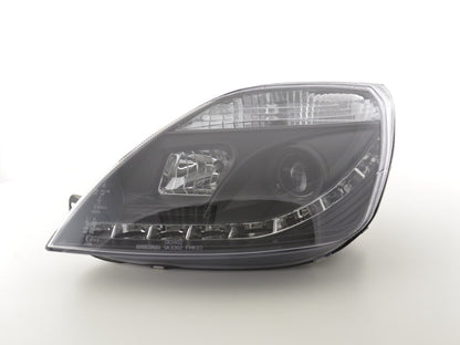 Scheinwerfer Set Daylight LED TFL-Optik Ford Fiesta Typ MK6 Bj. 03-07 schwarz
