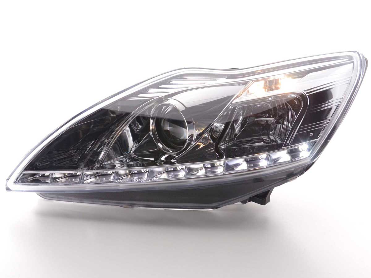 Scheinwerfer Set Daylight LED TFL-Optik Ford Focus 3/5-trg.  08-10 chrom