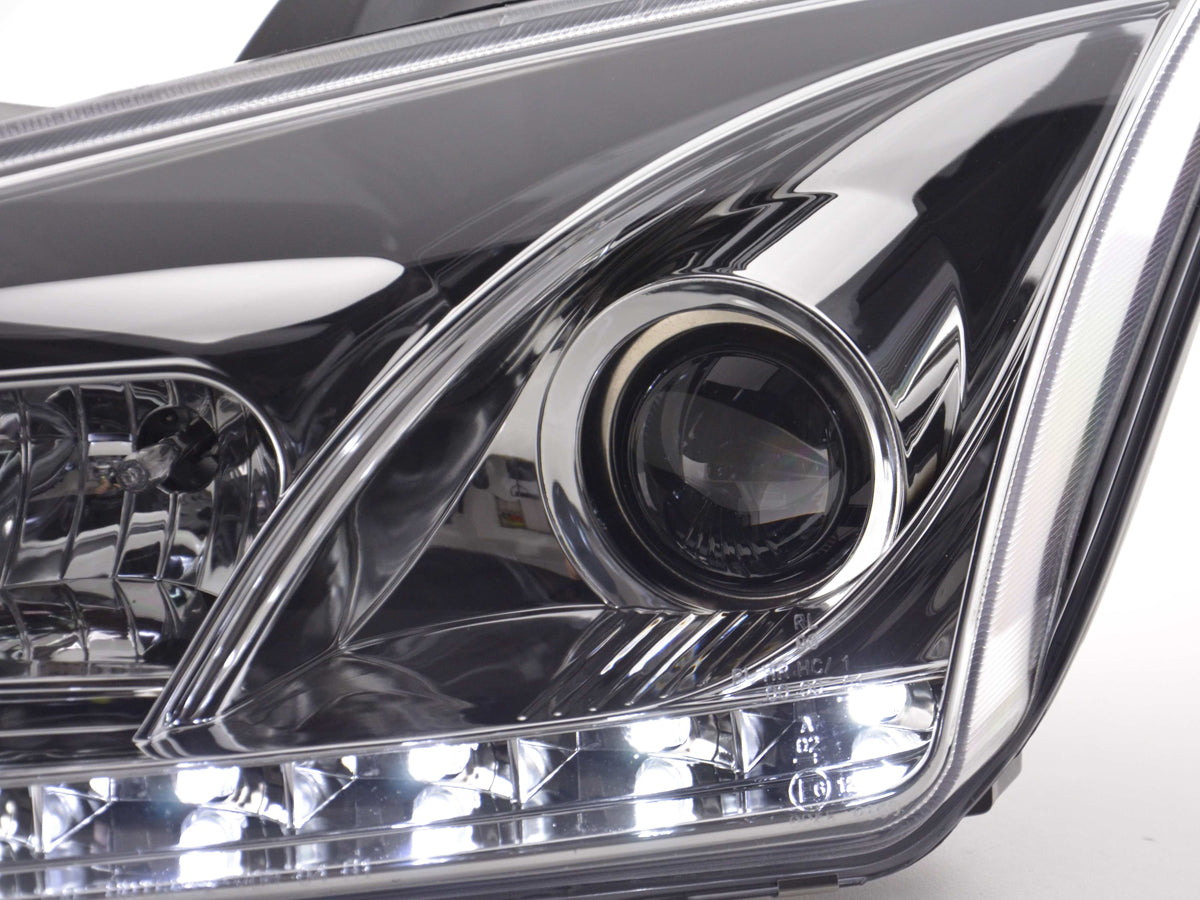 Scheinwerfer Set Daylight LED Tagfahrlicht Ford Focus 2 C307 chrom