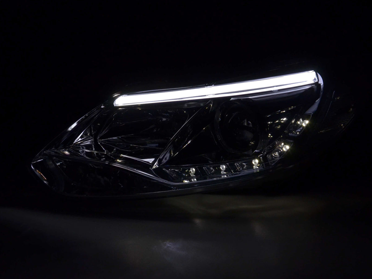 Scheinwerfer Set Daylight LED TFL-Optik Ford Focus 3 Bj. 2010- chrom