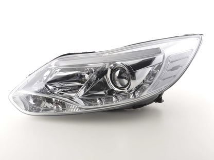 Scheinwerfer Set Daylight LED TFL-Optik Ford Focus 3 Bj. 2010- chrom