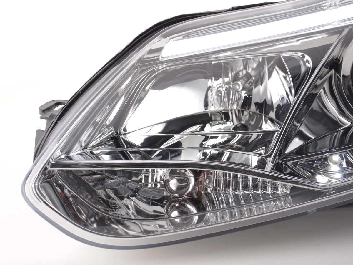 Scheinwerfer Set Daylight LED TFL-Optik Ford Focus 3 Bj. 2010- chrom