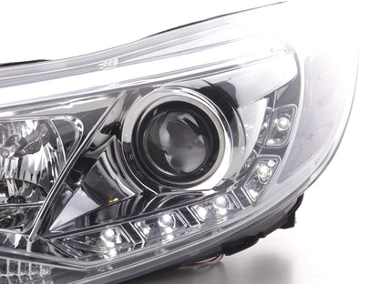 Scheinwerfer Set Daylight LED TFL-Optik Ford Focus 3 Bj. 2010- chrom