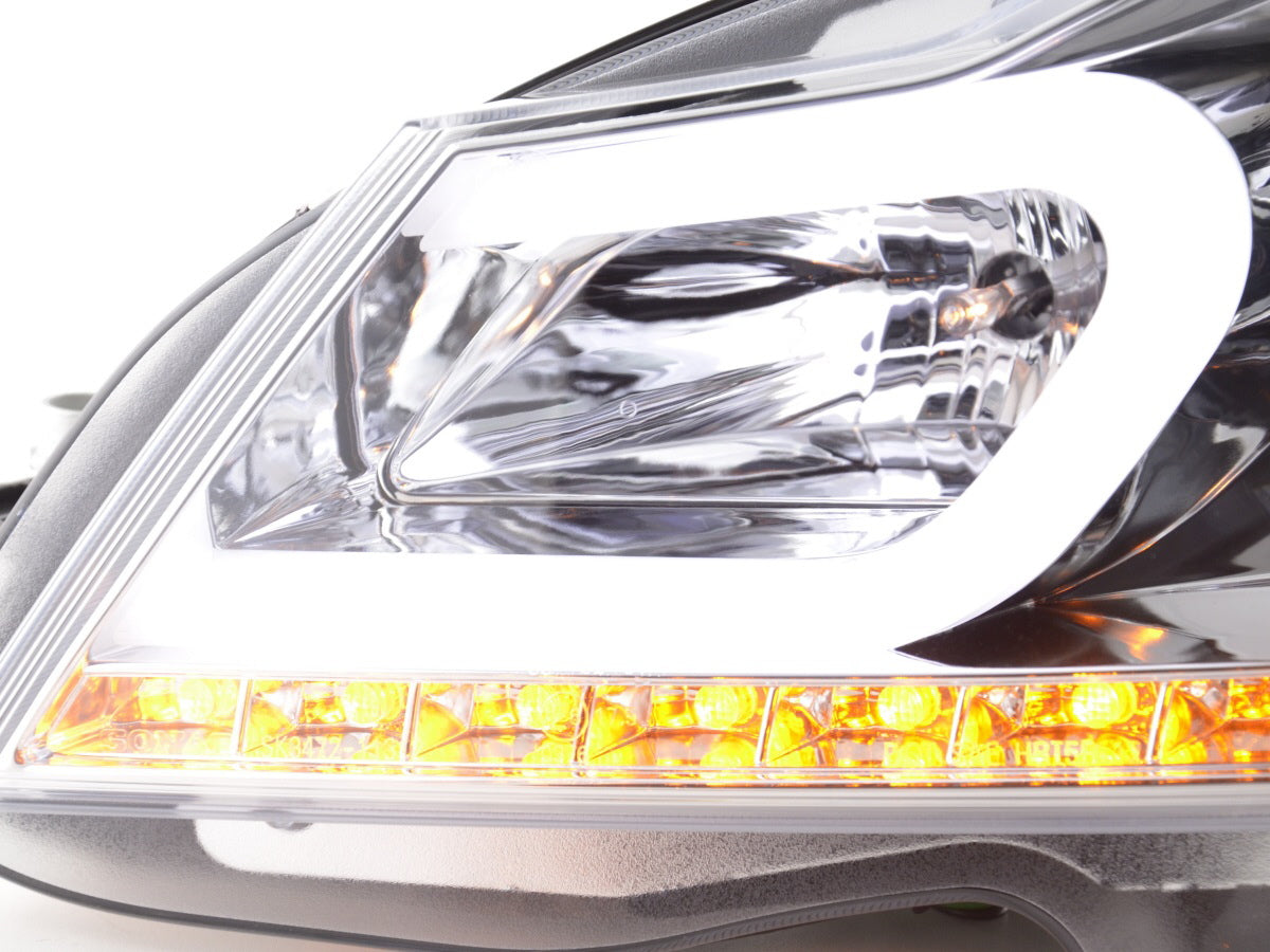 Scheinwerfer Set Daylight LED TFL-Optik Mercedes C-Klasse W204 Bj. 11-14 chrom