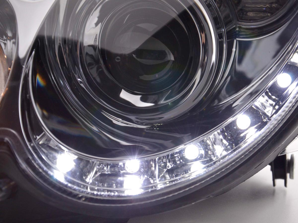 Scheinwerfer Set Daylight LED TFL-Optik Mercedes CLK Typ W209  04-09 chrom