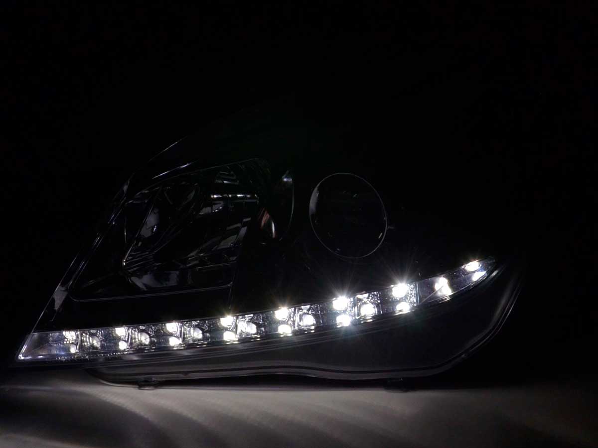 Scheinwerfer Set Daylight LED TFL-Optik Opel Astra H chrom