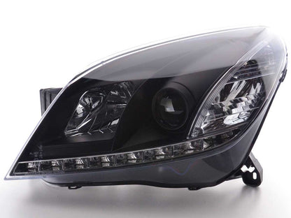 Scheinwerfer Set Daylight LED TFL-Optik Opel Astra H schwarz