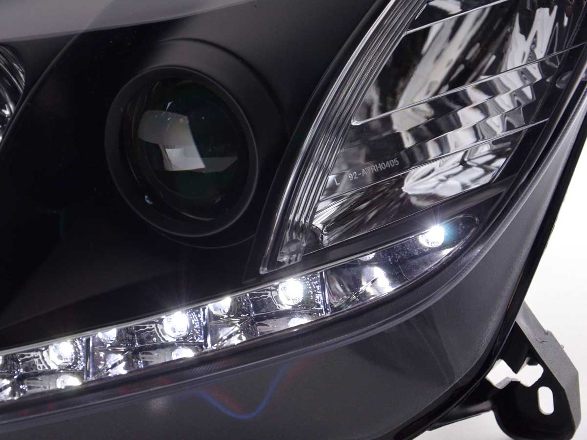 Scheinwerfer Set Daylight LED TFL-Optik Opel Astra H schwarz