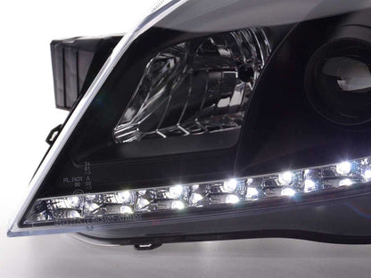 Scheinwerfer Set Daylight LED TFL-Optik Opel Astra H schwarz