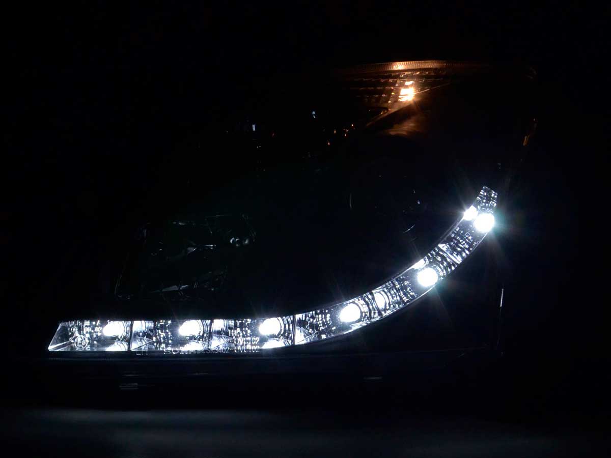 Scheinwerfer Set Daylight LED Tagfahrlicht Opel Vectra C Bj. 2002-2005 schwarz