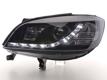 Scheinwerfer Set Daylight LED TFL-Optik Opel Zafira A Bj. 99-04 schwarz