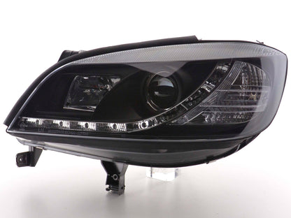 Scheinwerfer Set Daylight LED TFL-Optik Opel Zafira A Bj. 99-04 schwarz