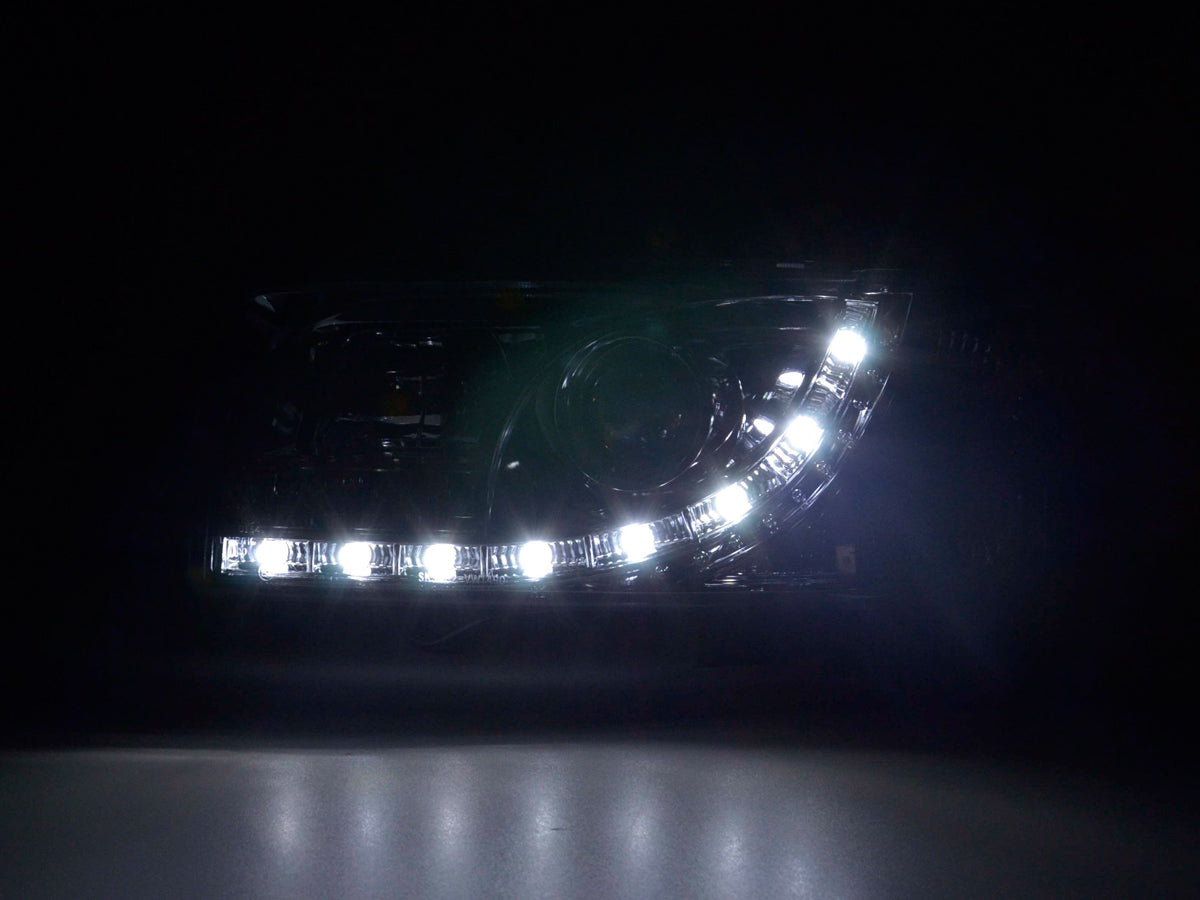 Scheinwerfer Set Daylight LED Tagfahrlicht VW Bus T4 Bj. 90-96 chrom