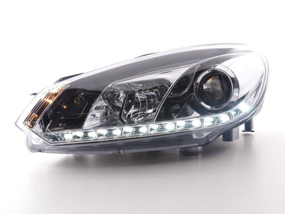 Scheinwerfer Set Daylight LED Tagfahrlicht VW Golf 6 Typ 1K Bj. 08- chrom