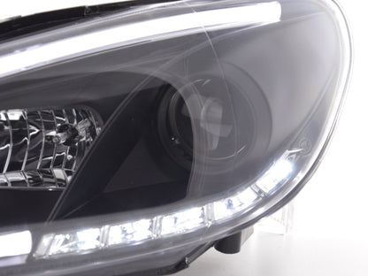 Scheinwerfer Set Daylight LED Tagfahrlicht VW Golf 6 Bj. 08-12 schwarz