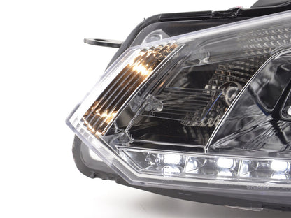 Scheinwerfer Set Daylight LED Tagfahrlicht VW Golf 6 Typ 1K Bj. 08- chrom für Rechtslenker