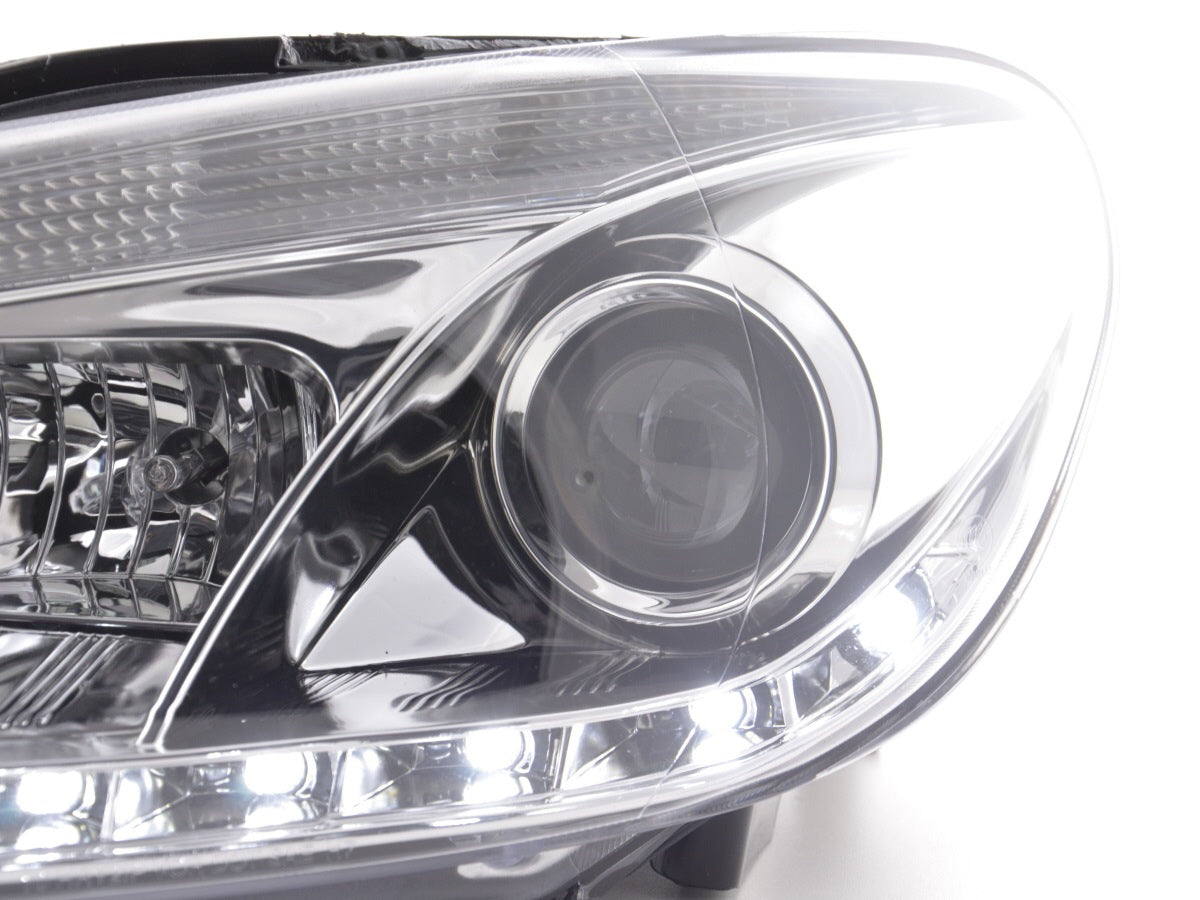 Scheinwerfer Set Daylight LED Tagfahrlicht VW Golf 6 Typ 1K Bj. 08- chrom für Rechtslenker