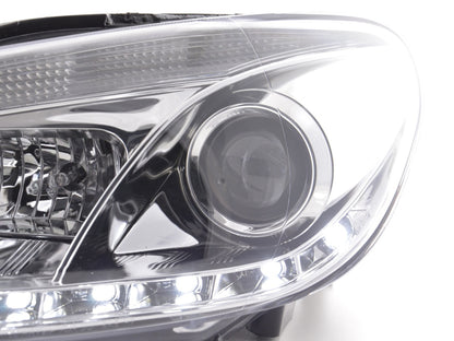 Scheinwerfer Set Daylight LED Tagfahrlicht VW Golf 6 Typ 1K Bj. 08- chrom für Rechtslenker