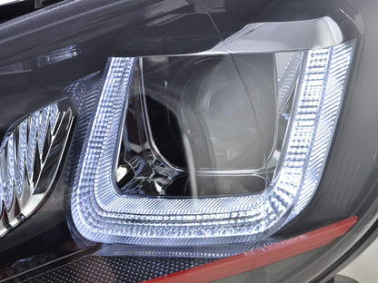 Scheinwerfer Set Daylight LED Tagfahrlicht VW Golf 6 Bj. 08-12 schwarz GTI-Look