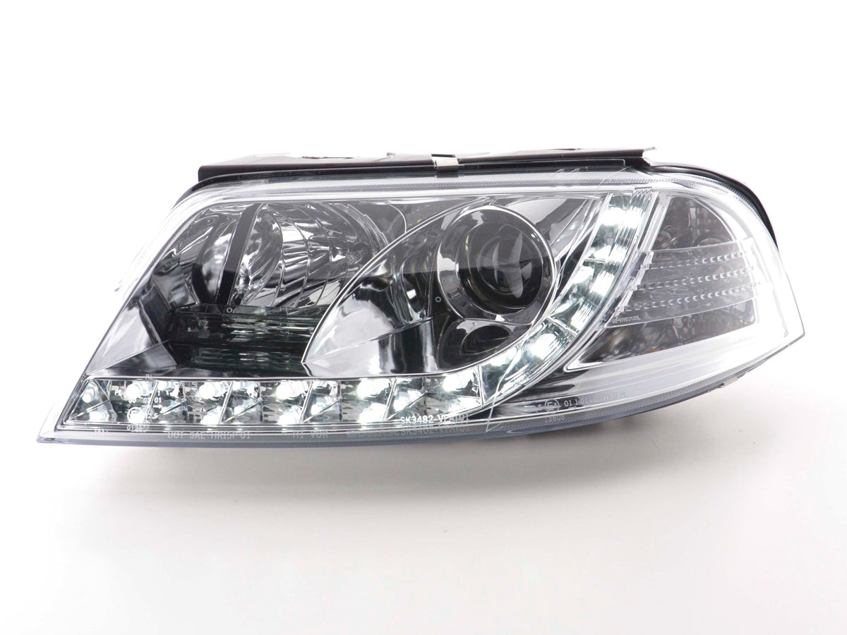 Scheinwerfer Set Daylight LED Tagfahrlicht VW Passat Typ 3BG Bj. 00-05 chrom