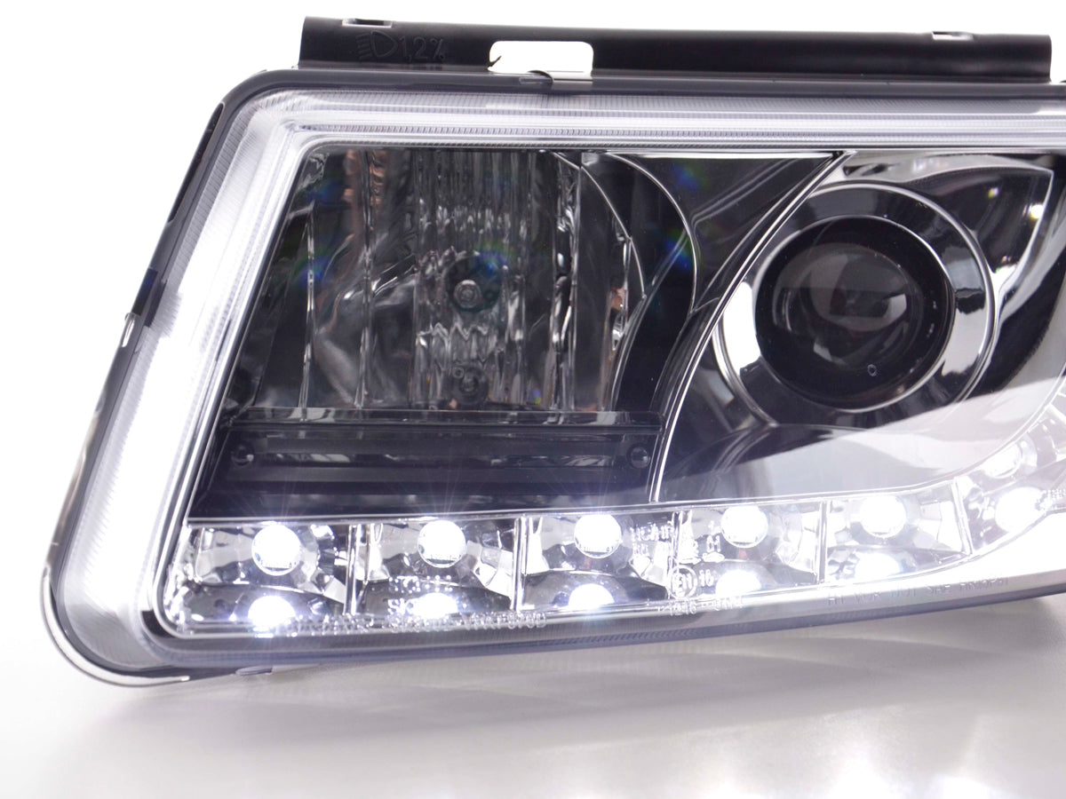 Scheinwerfer Set Daylight LED TFL-Optik VW Passat Typ 3B Bj. 97-00 chrom