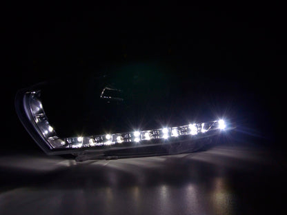 Scheinwerfer Set Daylight LED TFL-Optik VW Scirocco 3 Typ 13 Bj. 08- schwarz