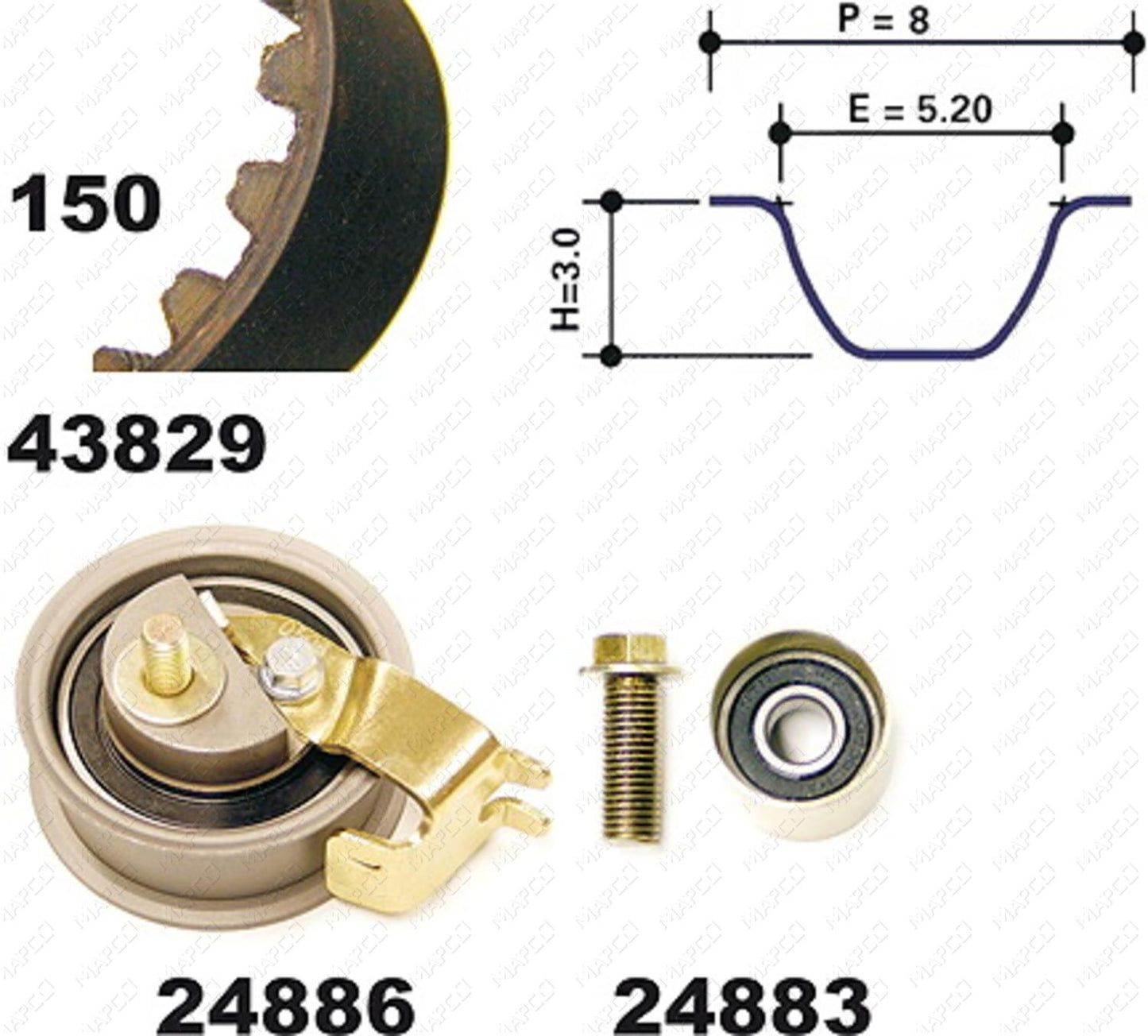 MAPCO Zahnriemensatz 23831