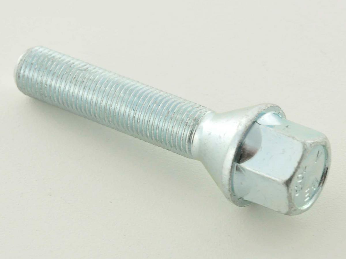 Radschraube einzeln Kegelbund Schaftlänge 39mm M12x1,25 silber