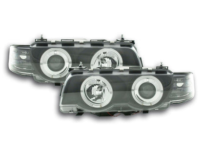 Scheinwerfer Set BMW 7er Typ E38 Bj. 99-02 schwarz