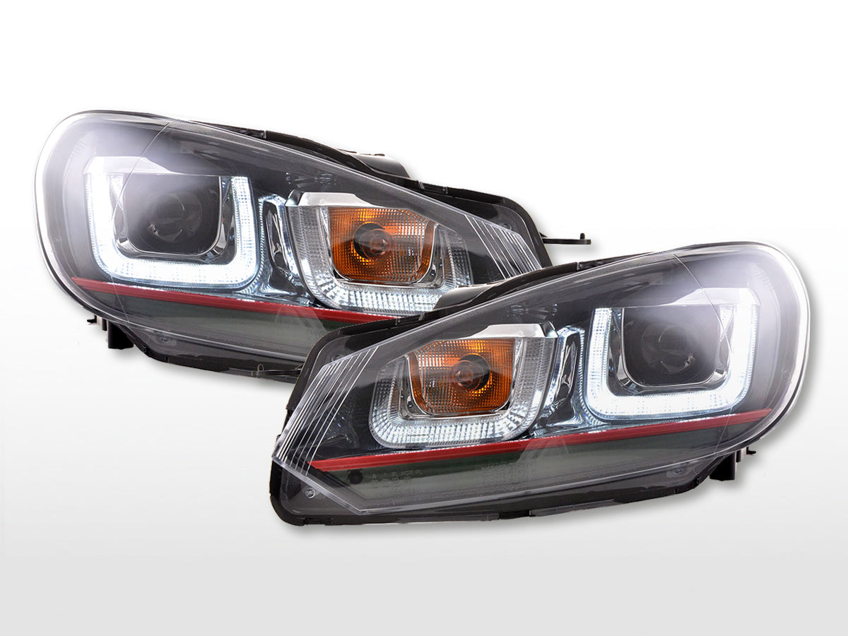 Scheinwerfer Set Daylight LED Tagfahrlicht VW Golf 6  08-12 schwarz
