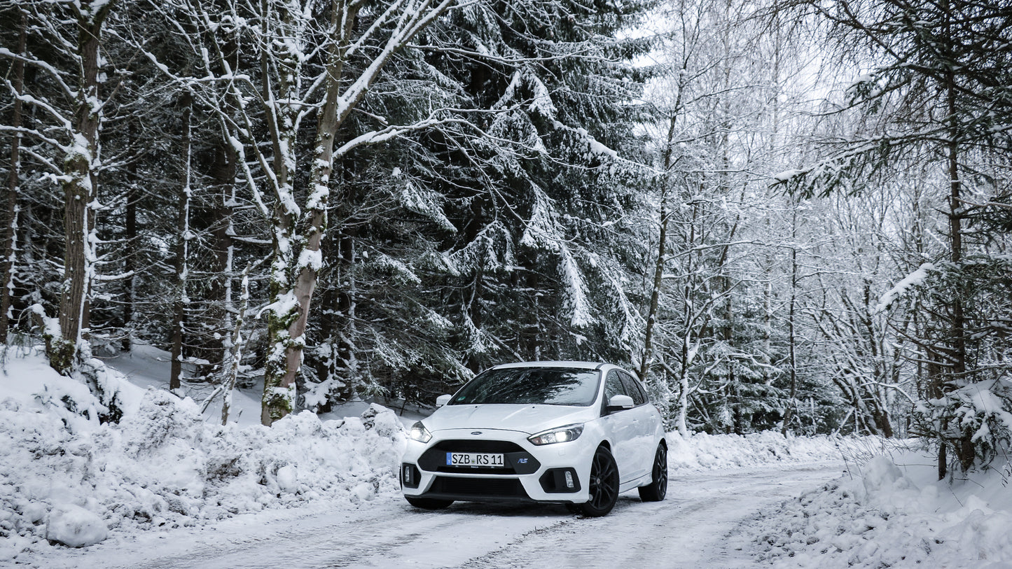 FOX Ford Focus III RS Endschalldämpfer quer Ausgang rechts/links mit Abgasklappe - 129x106 Typ 32 rechts/links schwarz emailliert