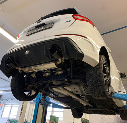 FOX Ford Focus III RS Endschalldämpfer quer Ausgang rechts/links mit Abgasklappe - 129x106 Typ 32 rechts/links schwarz emailliert