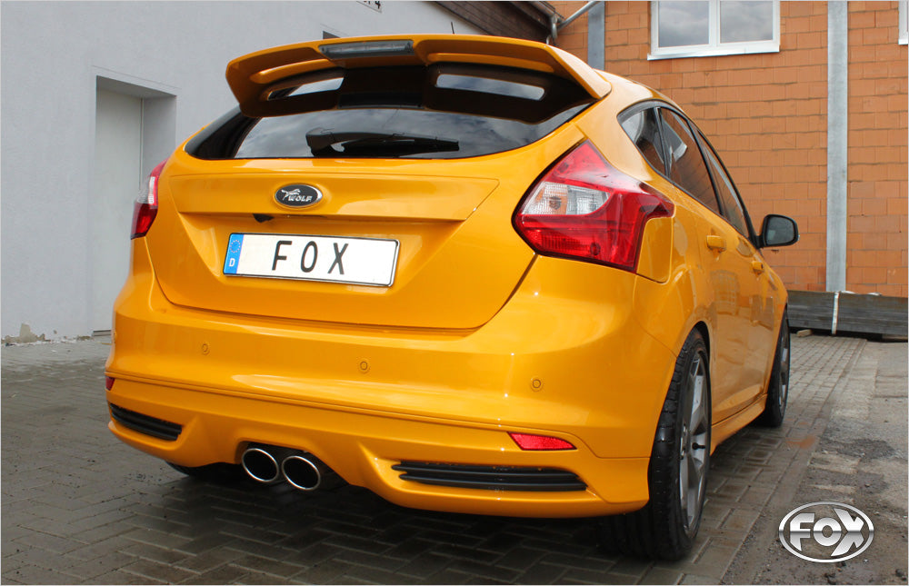 FOX Ford Focus III ST Fließheck Endschalldämpfer quer Ausgang mittig - 2x115x85 Typ 32 mittig