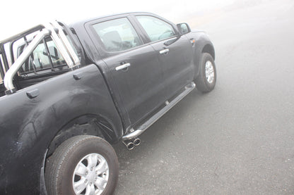 FOX Ford Ranger ab 09/2015 4x4 - Doppelkabine Endschalldämpfer Sidepipe, Ausgang rechts und links am Fahrzeug - 2x90 Typ 16 rechts/links