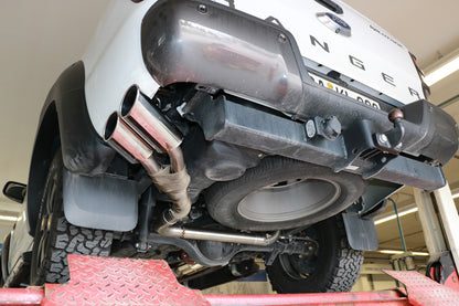FOX Ford Ranger ab 09/2015 4x4 - Doppelkabine + Wildtrak Endschalldämpfer Sidepipe, Ausgang an der linken Fahrzeugseite hinter dem Hinterrad  - 2x115x85 Typ 38