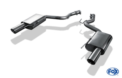 FOX Ford Mustang Coupe & Cabrio - 4-Zylinder Endschalldämpfer rechts/links - 1x100 Typ 25 rechts/links