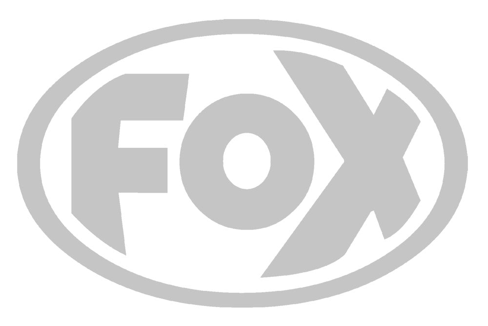 FOX FOX Sticker Silber - geplottet Höhe: 55mm  Breite: 85mm - FOX Logo