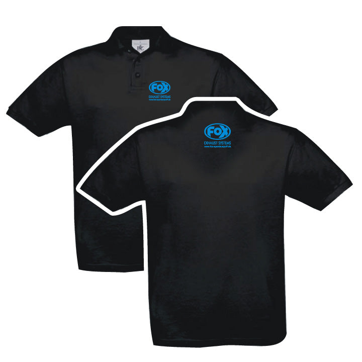 FOX FOX Polo-Shirt Größe XL Schwarz mit blauer Schrift