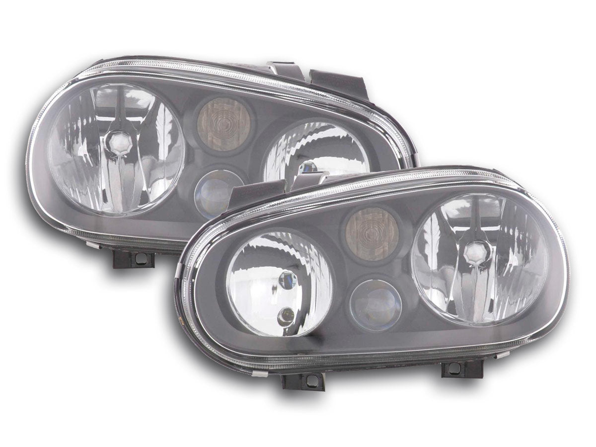 Scheinwerfer Set VW Golf 4 Typ 1J  98-03 schwarz