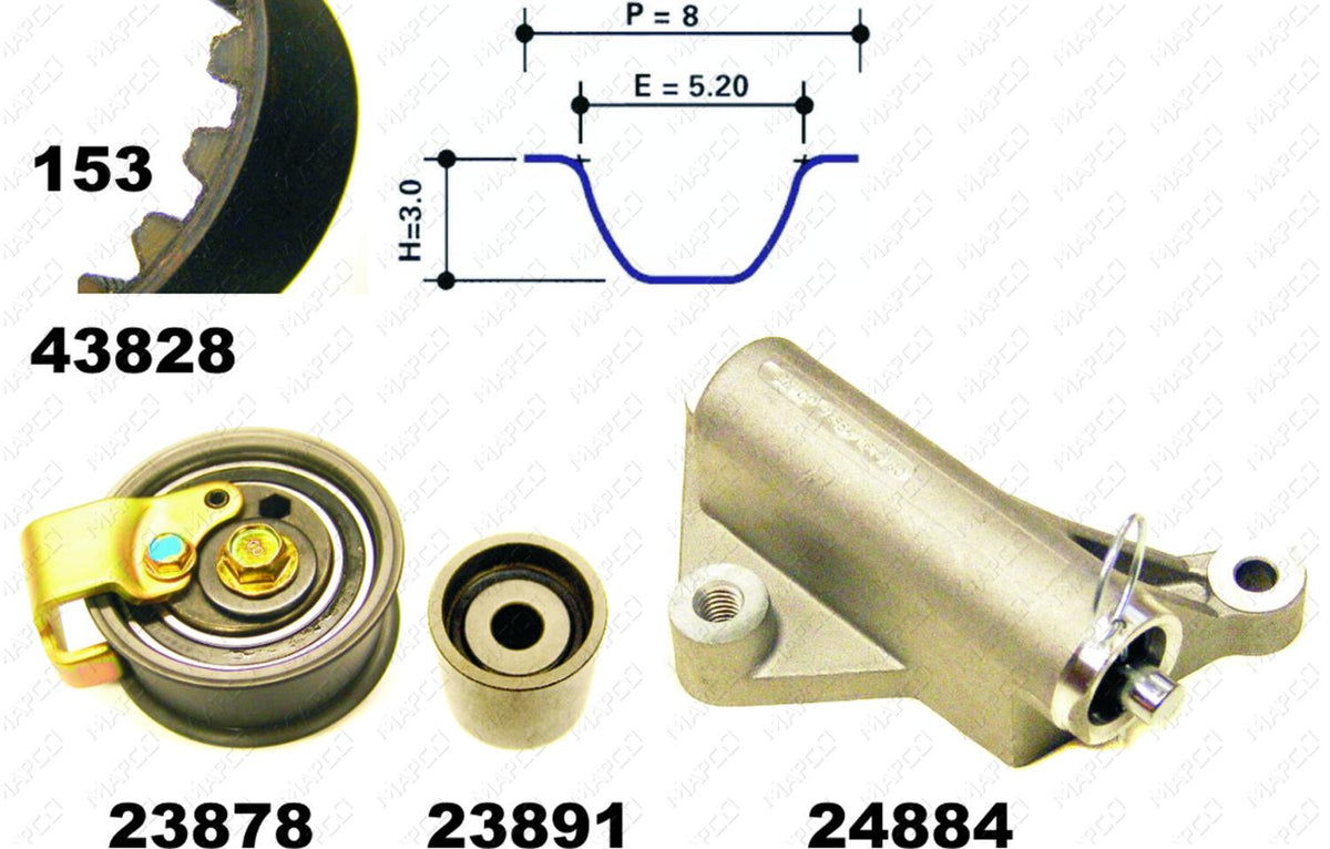 MAPCO Zahnriemensatz Satz  23833