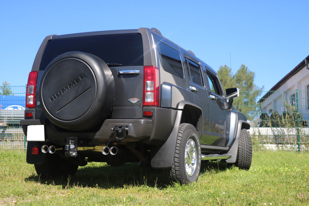 FOX Hummer H3 Endschalldämpfer quer Ausgang rechts/links - 2x100 Typ 24 rechts/links