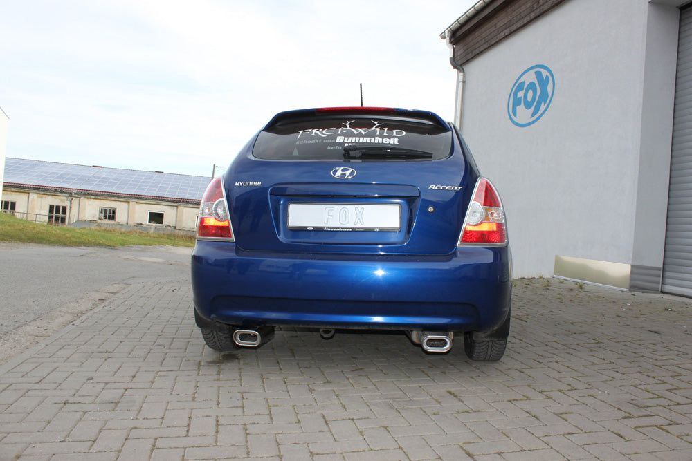 FOX Hyundai Accent - MC Endschalldämpfer Ausgang rechts/links - 135x80 Typ 53 rechts/links