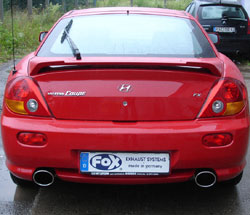 FOX Hyundai Coupe Typ GK - 2,7l V6 Endschalldämpfer rechts/links - 129x106 Typ 32 rechts/links
