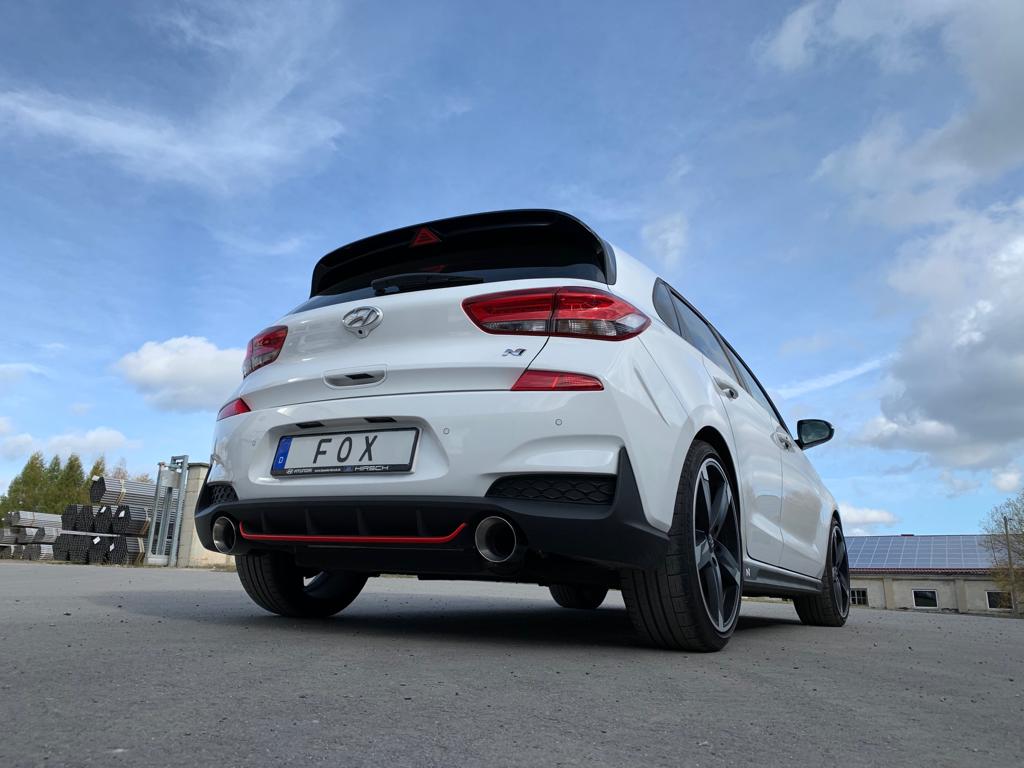 FOX Hyundai i30N Performance + Fastback Endrohre passend auf den originalen Endschalldämpfer - 1x114 Typ 25 rechts/links