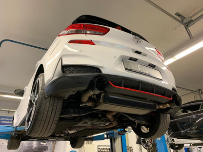 FOX Hyundai i30N Performance + Fastback Endrohre passend auf den originalen Endschalldämpfer - 1x114 Typ 25 rechts/links schwarz